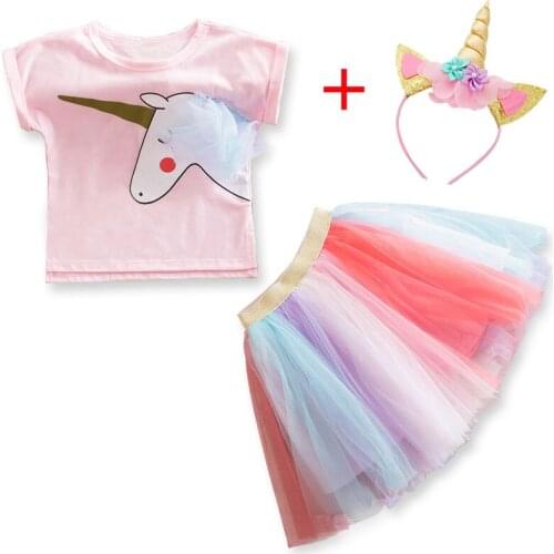 Unicorn Dress for Girls Children tutu Birthday Outfits Kids Dresses for Girls Summer Clothing Toddler Princess Wear Size 2-8Yrs
