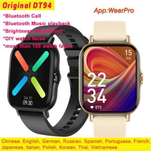 DT94 GTS 2 Smart Watch Men Bluetooth Call 1.78inch Fitness Tracker Blood Pressure Sport Women Smartwatch DIY Dial PK Y20 P8 Plus