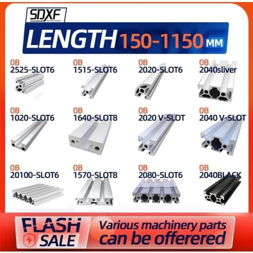 European standard aluminum alloy industrial aluminum profile 20100 2020 2040 2080 small automatic rail equipment profile flow