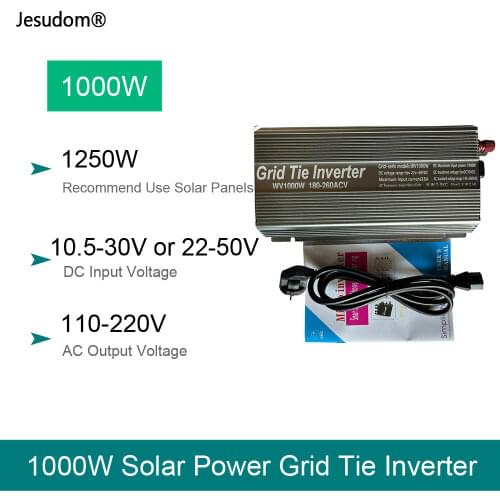 1000W Grid Tie Inverter for 18V 36V Solar Panel MPPT Function To AC110V 220V Pure Sine Wave Micro On Grid Tie Inverter