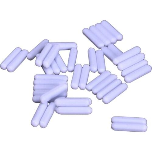 C8x15mm laboratory Magnetic Stirrer Mixer Stir Bars without Pivot Ring Plain Stirring white Spinbars,Pack of 10pcs