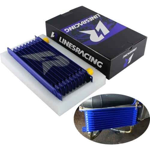 LINESRACING UNIVERSAL 10 ROW AN-10AN OIL COOLER Trust Type Black/Blue
