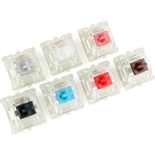 Original Cherry MX Mechanical Keyboard Switch 3 pins Transparent RGB Silver MX Brown Blue Switch Silent Red Gaming Anne Pro 2