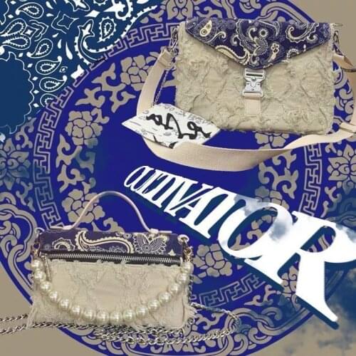 2021 new original trend distressed cashew flower texture temperament messenger bag for women handbag shoulder bag