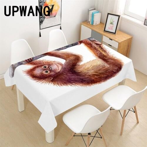 Orangutan Monkey Tablecloth 3D Printed Table Cover Rectangular Tablecloth Wedding Birthday Party Kitchen Home Decor