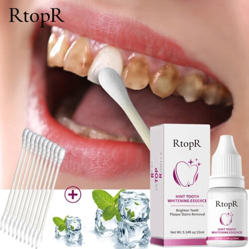 RtopR Teeth Whitening Essence Powder Oral Hygiene Cleaning Serum Removes Plaque Stains Tooth Bleaching Dental Tools Toothpaste