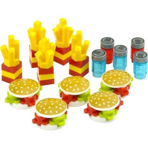 Full Set DIY Building Blocks Food Bread Fish Fruit Roast Chicken Toys MOC Parts City Accessories Bricks Compatible Classic Brand