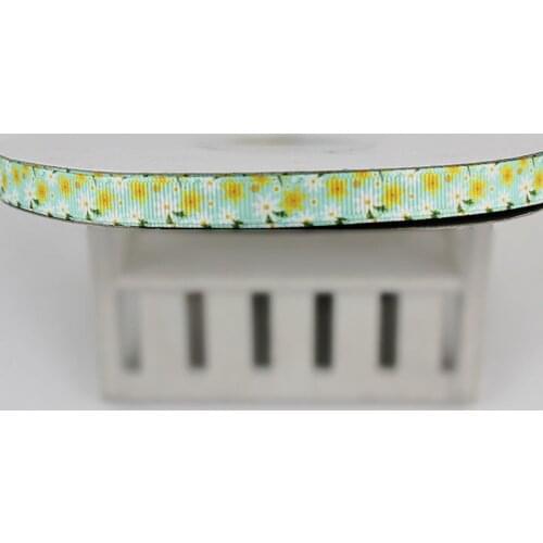 Daisy Ribbon Printed Grosgrain DIY Handmade Bow Hair Accessories Bow Decoration Tape Gift Wrapping Paper 16-75mm