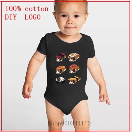 Saint Bernard Sushi Nigiri printing Bodysuits Baby Clothes Onesies Outfits Boys Girls Summer Short Sleeve Bodysuits clothes