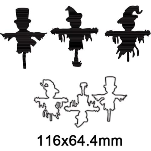 Happy Halloween scarecrow Metal Cutting Dies Stencils for DIY Scrapbooking photo album Season Embossing DIY Paper Cards 2021 new