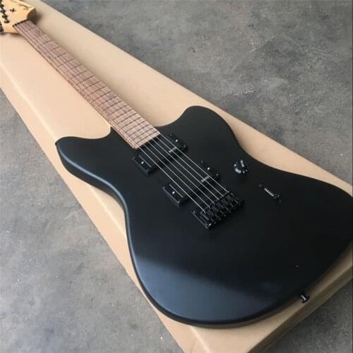 Stock, black frosted electric guitar, free shipping, real photos, factory wholesale and retail
