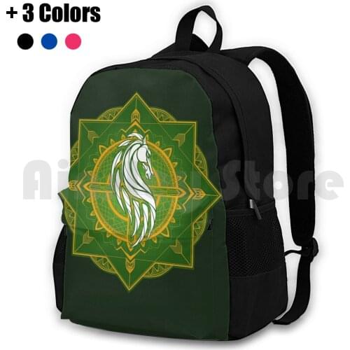 Rider Of Rohan ( Heraldic Colours ) Outdoor Hiking Backpack Waterproof Camping Travel The Middle Earth The The Fellowship