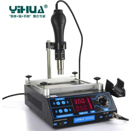 YIHUA 853AA Digital Rework Station & Soldering Station/BGA Rework Station 2 In 1 Hot Air Soldering Mobile Phone Repair Tools