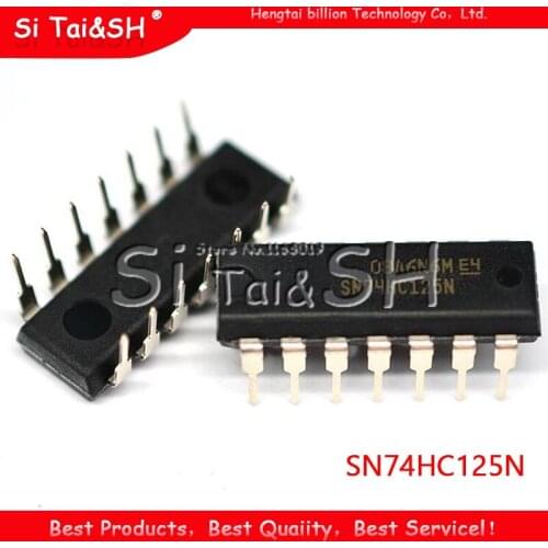 10PCS SN74HC125N DIP14 SN74HC125 DIP 74HC125N 74HC125 DIP-14 MC74HC125AN HD74HC125P TC74HC125AP