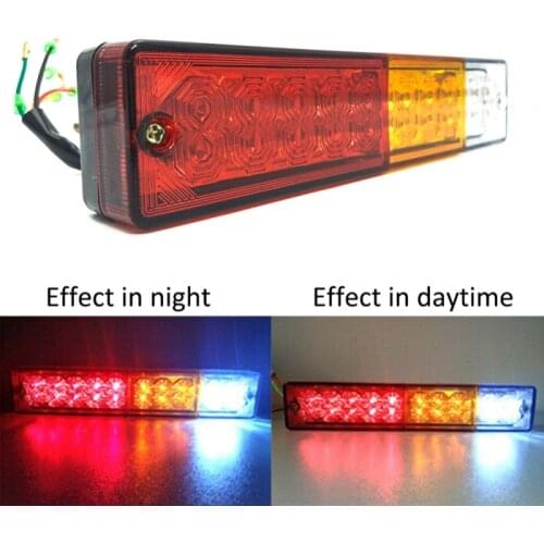 2Pcs Waterproof 24V/12V Car LED Tail Light Rear Lamps Boat Truck Cargo Tail Light Turn Signal Indicator Brake Light