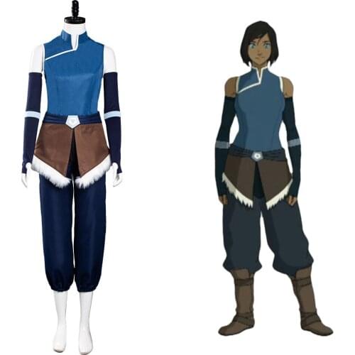 2021 Anime cosplay The Legend of Season 4 Korra Cosplay Costume Outfit Halloween Carnival Christmas gift for girl uniform dress