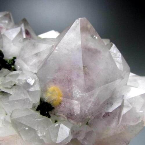 610g Phantom Quartz Cluster w/ Epidot - crystals and stones healing Mineral specimen Home Decor feng shui decoration
