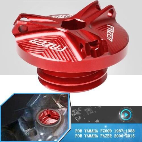 For Yamaha FZ600 Fazer 2006-2015 Motorcycle Accessories Engine Oil Cup Plug Cover FAZER Motocross CNC Aluminum Oil Filler Cap