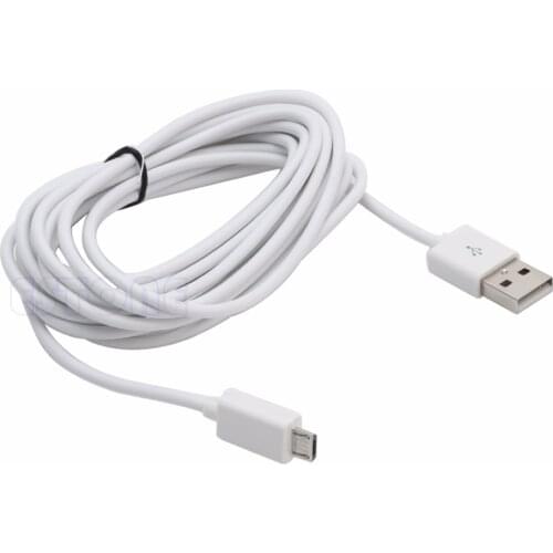 3M White Micro USB 10ft Charge Power Charging Cable For PS4 Xbox One Controller White - L060 New hot