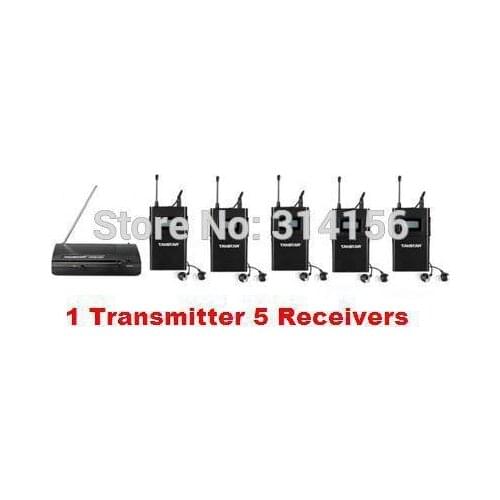 Takstar wpm-200/ wpm200 UHF Wireless Monitor System use for recording studio/on-stage Monitoring 1 Transmitter +5 Receivers
