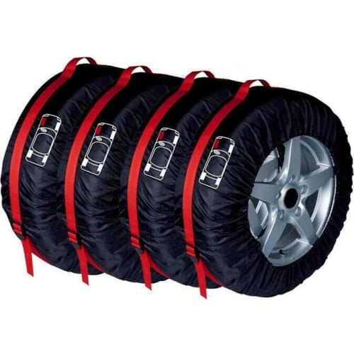 4Pcs Car Auto Spare Tyre Wheel Protection Cover Case Storage Bag for 13-22" Tire