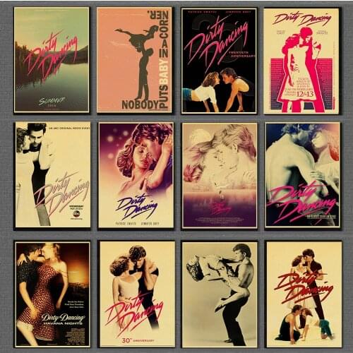 Classic Dirty Dancing posters Kraft paper movie poster home room Bar wall decor art wall Painting