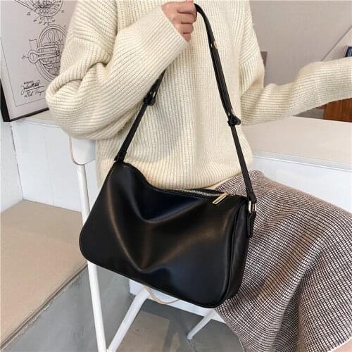 New Brand Designer Soft PU Leather Crossbody Bag for Women 2021 Ladies Shoulder Bags Solid Color Fashion Female Purses Handbags