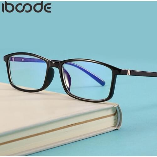 Iboode Finished Myopia Glasses Women Men Anti Blue Light Prescription Eyeglasses Diopter 0 -1 -1.5 -2 -2.5 -3 -3.5 -4.0 Eyewear