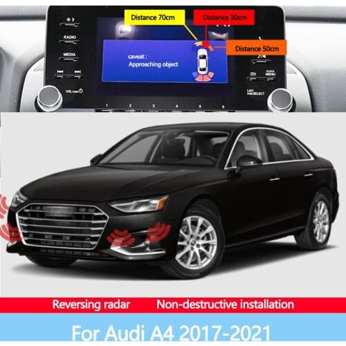 The Front And Rear Radar Blind Spot Warning Sound Indicator Of Car Reversing Image Is Suitable For Audi A4 2017-2021