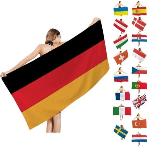 Switzerland/ Germany/ UK/Poland/Austria/Europe/Russia National Flag Beach Towel Quick Dry Bath Towel Blanket Soft Mat