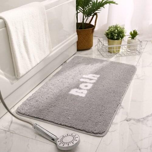 Simple Home Bathroom Non-slip Floor Mat Carpet, Bathroom Door Absorbent Floor Mat Household Toilet Door Mat Bathroom Mats Rugs