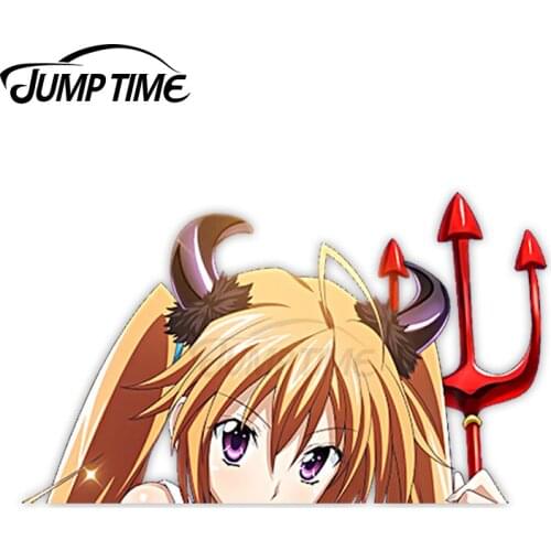Jump Time High School DxD Shidou Irina 40 Cute Anime Girl Peeker Vinyl Decal Window Waifu Car Stickers