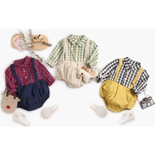 Lovely Baby Romper Long Sleeve Plaid Shirt for Newborn Boy Girls Clothing 0-24m Bodysuit for Infant Girls Bebe Outfits Unicorn