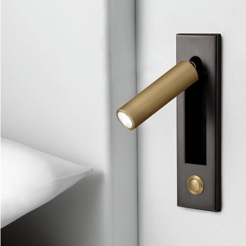 Tokili Contemporary Wall Sconce Head Tilts Rotates Push Switch On/Off Focused Illumination for Bedroom Foyer Corridor Lighting