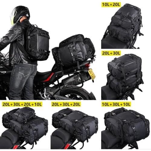 Motorcycle Tail Bag Motorcycle Rear Seat Bag 10L20L30L Waterproof Luggage Backpack Motorcycle Side Box Bag