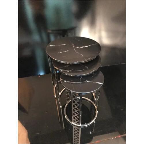 Trend 2021 Marble Pattern Laser Cut Silver Table Basse Mesa Auxiliar غرفة المعيشة الأثاث Stolik Kawowy журнальный столик