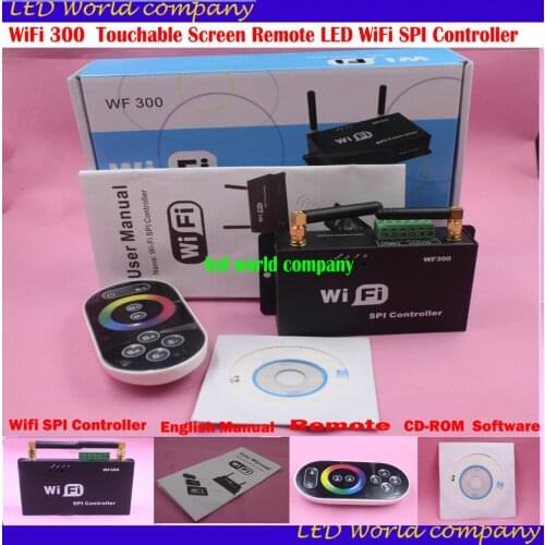 WiFi 300 Controller LPD WS2811 WS2801 6803 5050SMD LED Strip RGB Controller Touchable Screen Remote LED WiFi SPI Controller