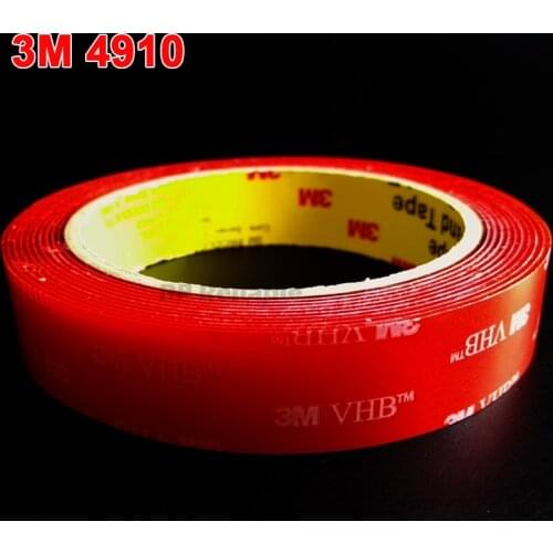 1 Roll 25mm x 3Meters Clear 3M VHB 4910 Heavy Duty Double Sided Adhesive Acrylic Foam for high surface energy substrates