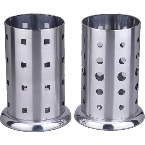 1PC S/steel chopsticks tube tableware storage rack drain rack shovel spoon bucket knife fork storage Box LB 532