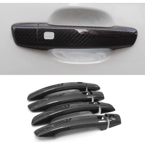 Car Accessories Carbon Fiber Door Handle Cover Frame Sticker for Audi A3 S3 8V TT FV 8S A4 B8 8K A5 8T 8F Q3 8U Q5 8R A1 8X