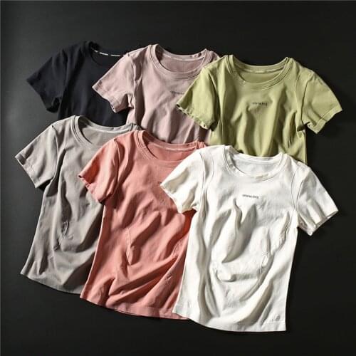 Seamless Sport T Shirts Women Quick Dry Running Tops Tight Workout Gym Tees Female Short Sleeve Fitness Sports T-Shirts Jerseys