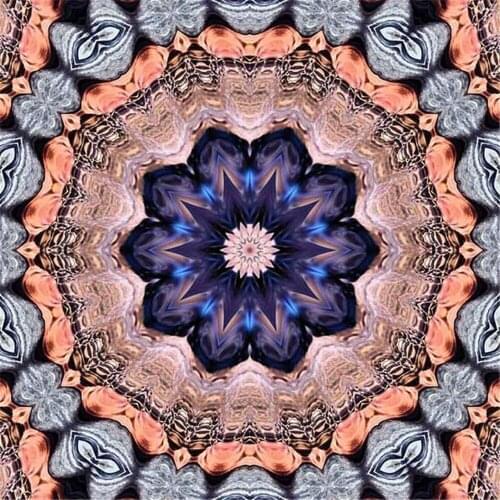 Mandala Religion Printed Water-Soluble Canvas 11CT Cross-Stitch Embroidery Full Kit DMC Threads Hobby Needlework Different