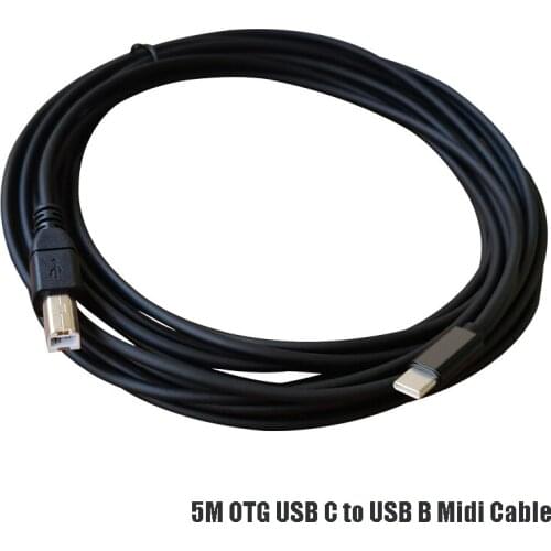 USB C to USB Host Cable 16FT Type C to USB B Cable to Midi EAD10 Extension Interface Cord Electronic Musical Instrument Cable