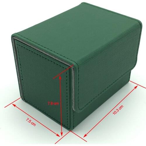 Small Size Side Open Magic Deck Box Deck Case Trading Card Box Pokemon cards box: Green