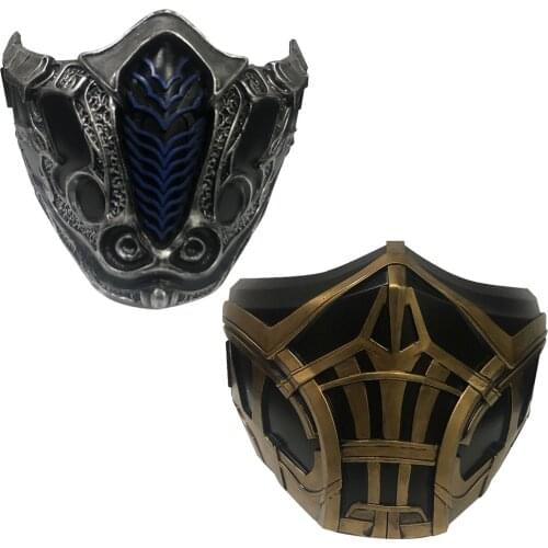 2021 Mortal Kombat Movie Sub-Zero Cosplay Resin Face Mask Adult Halloween Party Masks Costume Toys
