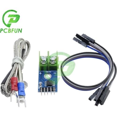 1Set MAX6675 Module+K Type Thermocouple Thermocouple Sensor Temperature Degrees Module for Arduino+4 PIN DuPont Line DC 5V 50mA