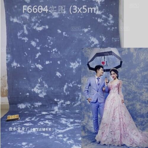 Tie dyed Blue tone Muslin wedding backdrops,cotton cloth photography backgrounds for photo studio christmas family 6604