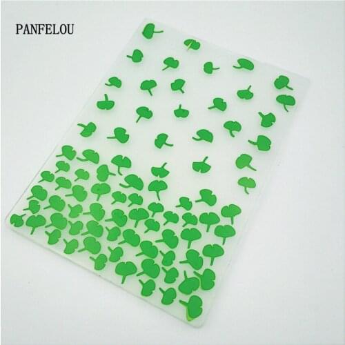 PANFELOU Easter Lovely green fruit Embossing folders Plastic For Scrapbooking DIY Template Fondant Cake Photo Album Card Making