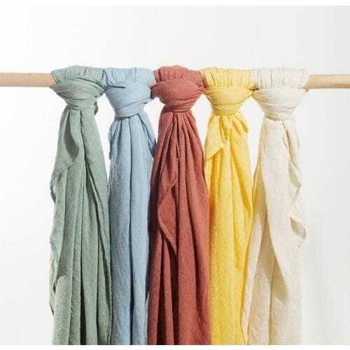 Baby Blanket Newborn Bamboo Cotton Muslin Swaddle 120x120cm Soft Swaddle Solid Wrap 2 Layers Bath Gauze Infant Swaddle Wrap