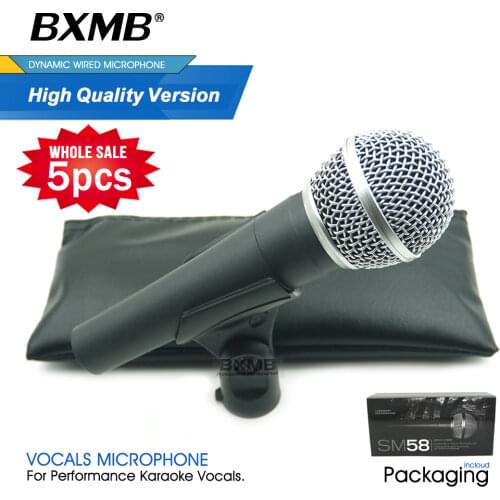 5pcs/Lots High Quality SM58LC Professional Dynamic Wired Microphone Cardioid 58LC Mic For Performance Live Vocals Stage Karaoke